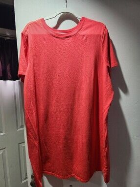 Womens Coral Short-Sleeve Dress